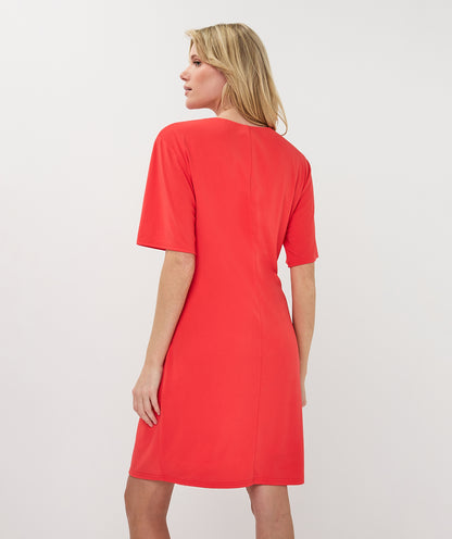 Esqualo Short Bow Dress Red