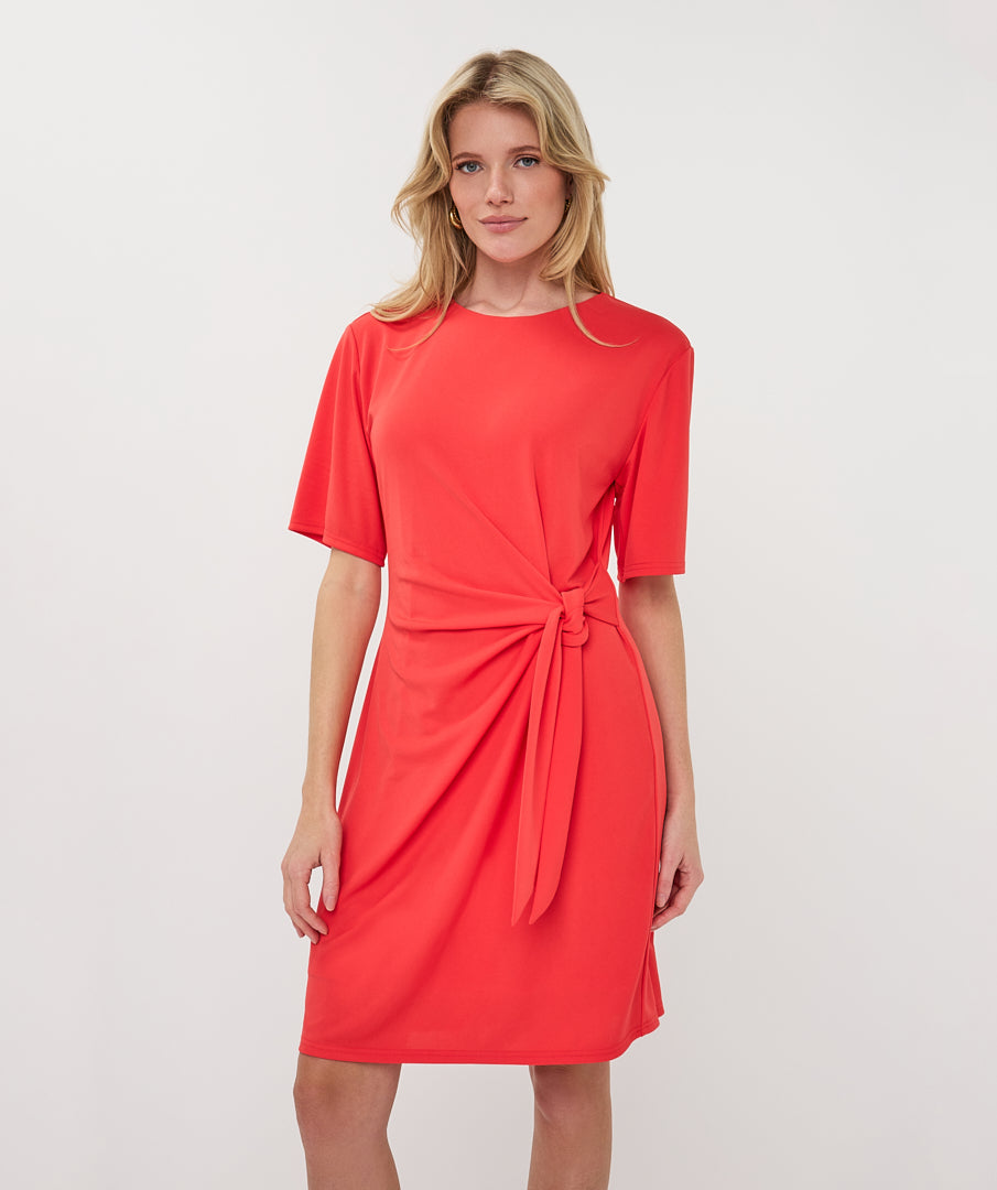 Esqualo Short Bow Dress Red