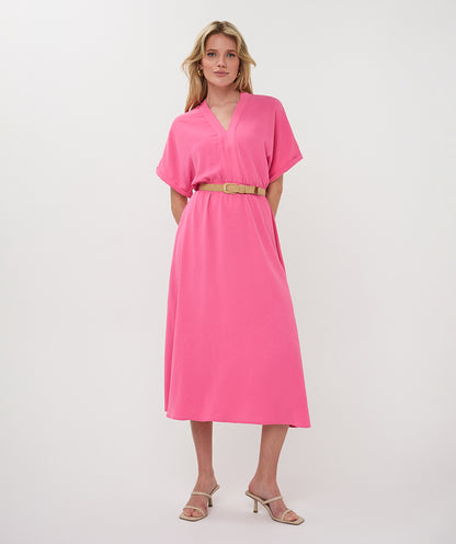 Esqualo Crinkle Dress Pink