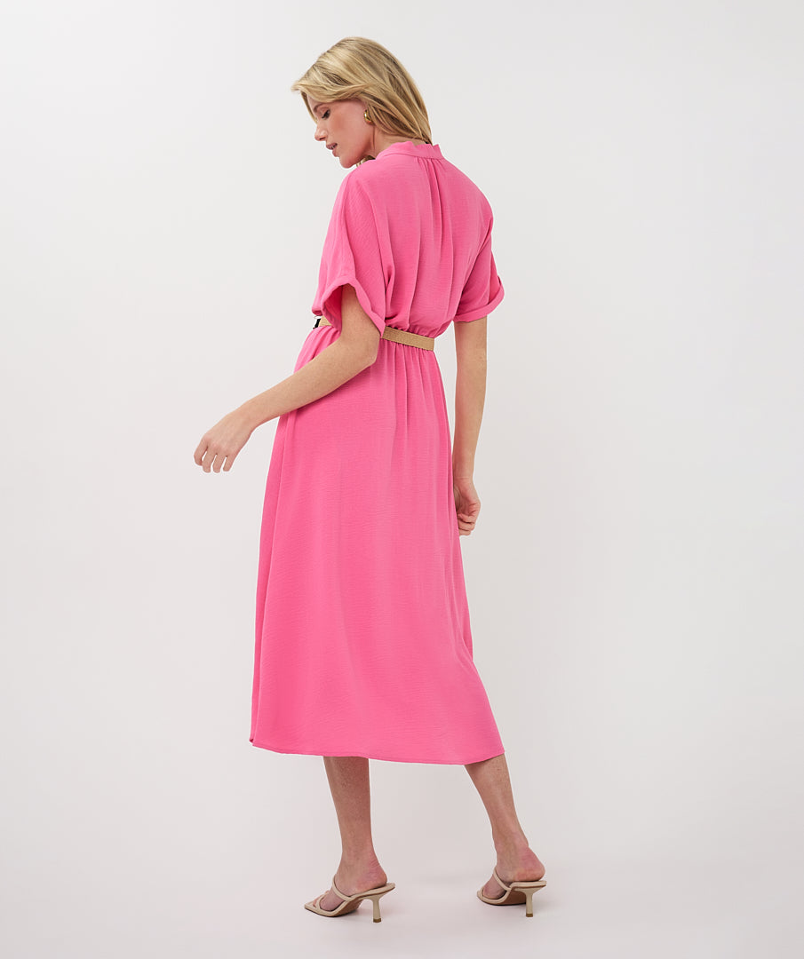 Esqualo Crinkle Dress Pink