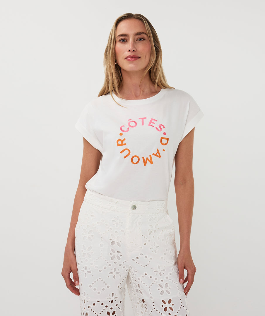 Esqualo Côtes d'Amour T-Shirt White/Pink