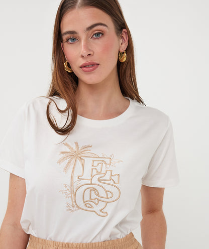 Esqualo Palm ESQ T-Shirt White/Sand
