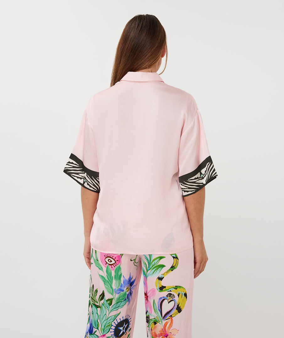 Esqualo Short Sleeve Blouse Mystic Print