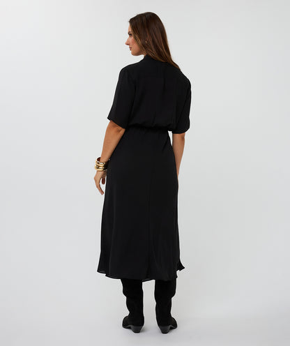 Esqualo Black Long Knot Dress