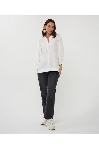 Esqualo Off White Poplin Blouse