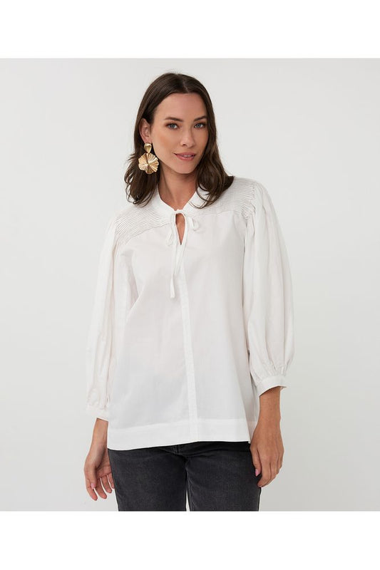 Esqualo Off White Poplin Blouse