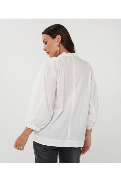 Esqualo Off White Poplin Blouse