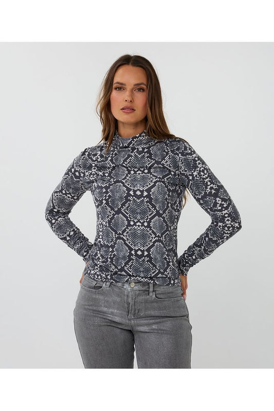 Esqualo Snake Print Top