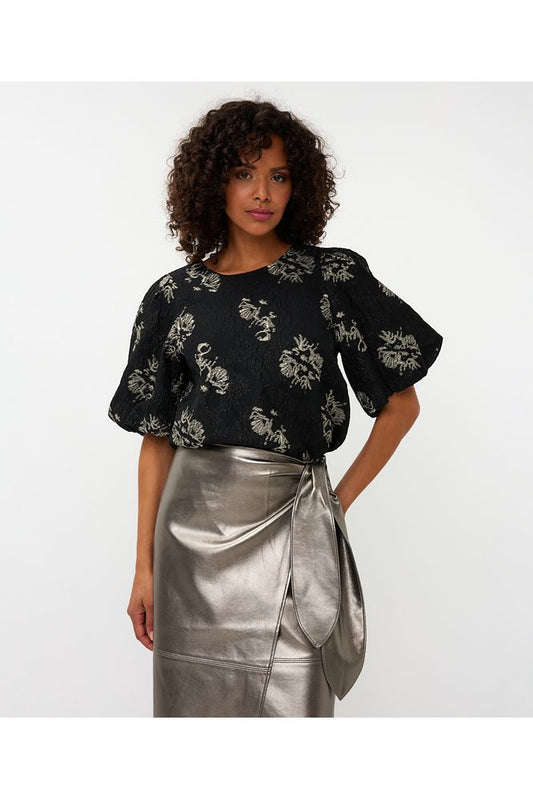 Esqualo Jacquard Puff Top