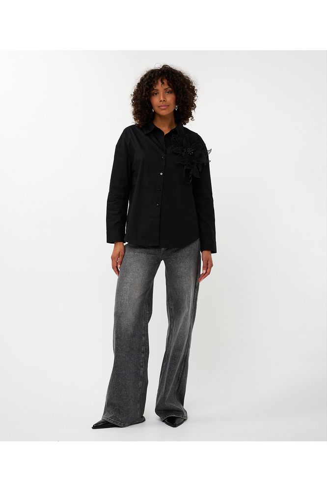 Esqualo Big Flower Patch Blouse