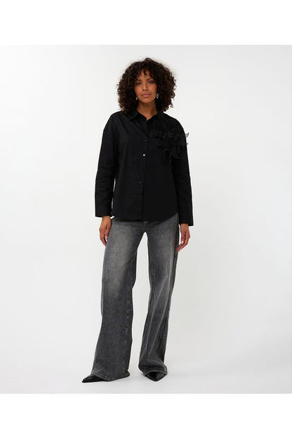 Esqualo Big Flower Patch Blouse