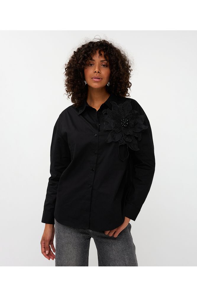 Esqualo Big Flower Patch Blouse