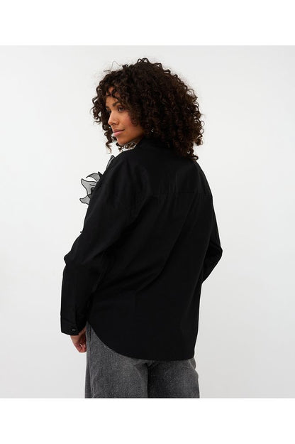 Esqualo Big Flower Patch Blouse