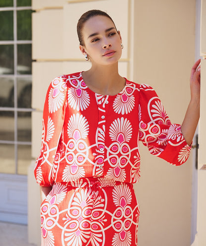 Esqualo Heartfelt Blouse Print