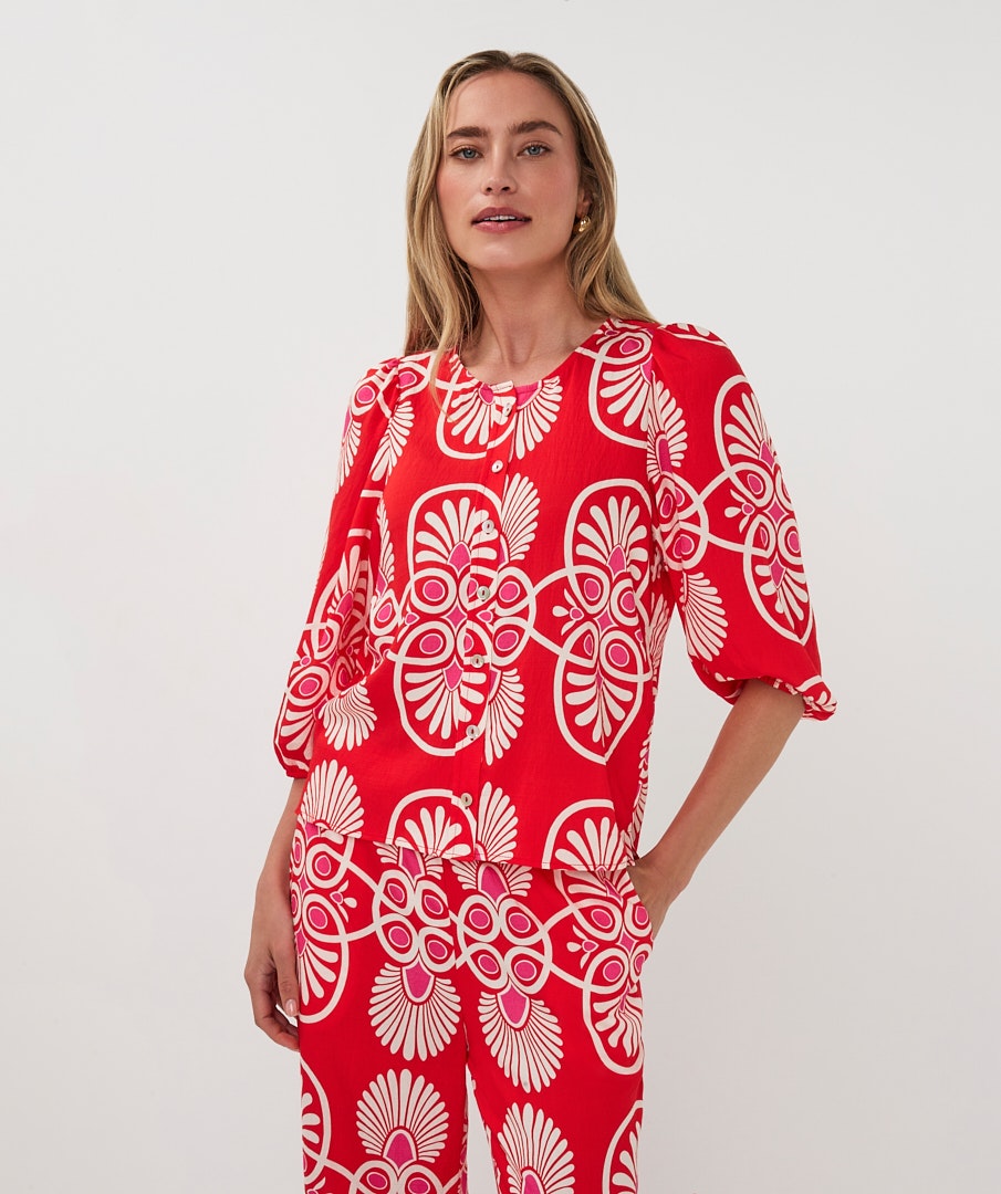 Esqualo Heartfelt Blouse Print