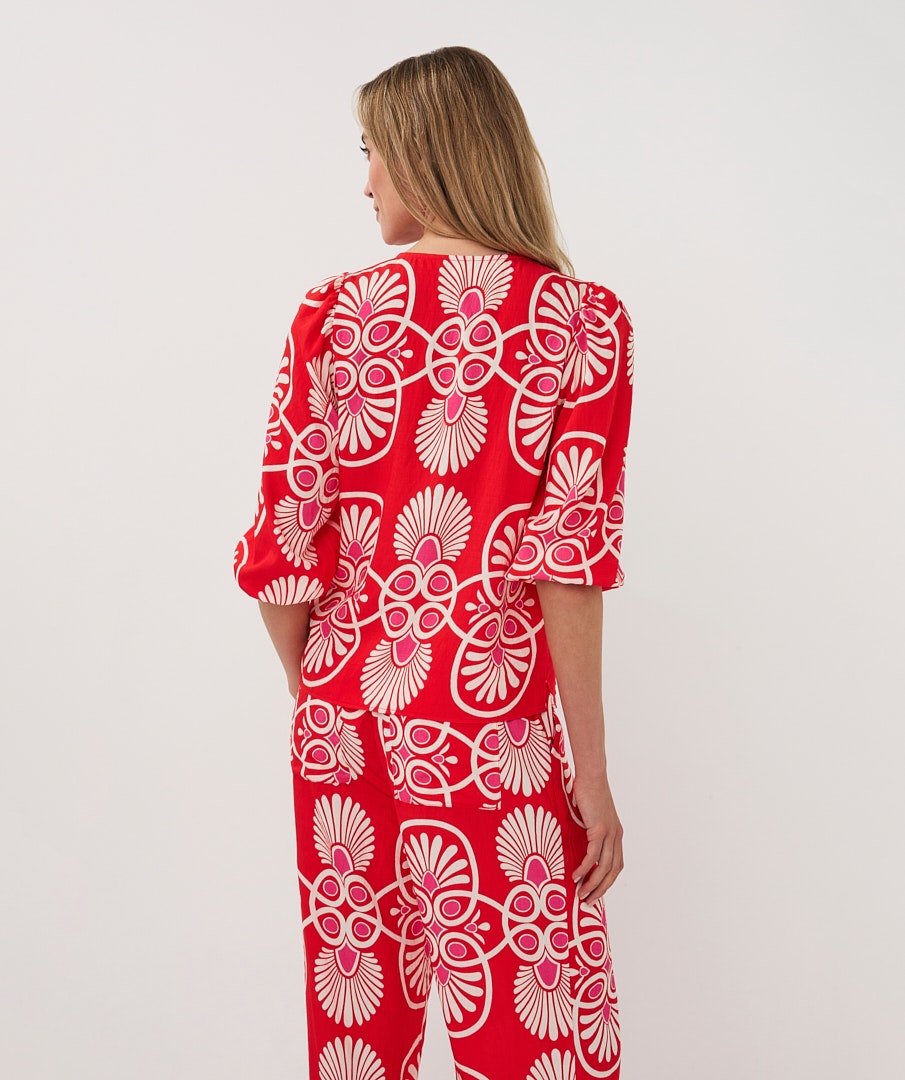 Esqualo Heartfelt Blouse Print
