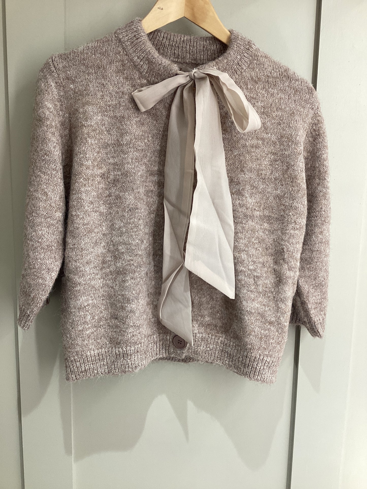 Daisy Cardigan Bow Neck Detail