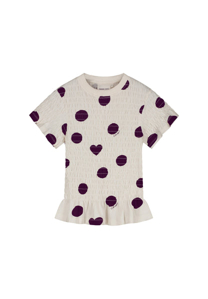 Fabienne Chapot Carmen Polka T-Shirt Top Brown/Cosy White