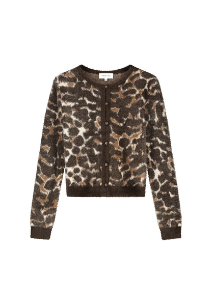 Fabienne Chapot Henry Leopard Cardigan Toffee/Camel Club