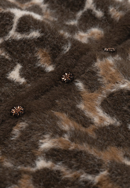 Fabienne Chapot Henry Leopard Cardigan Toffee/Camel Club