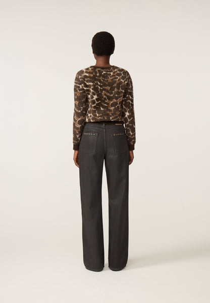Fabienne Chapot Henry Leopard Cardigan Toffee/Camel Club