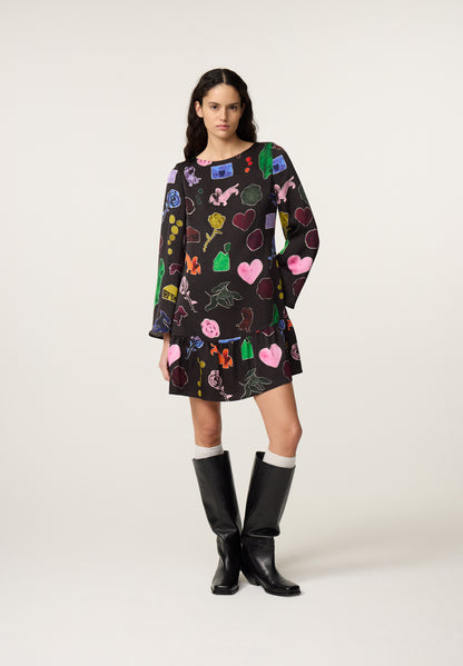 Fabienne Chapot Peony Dress Maritime Blue/Light