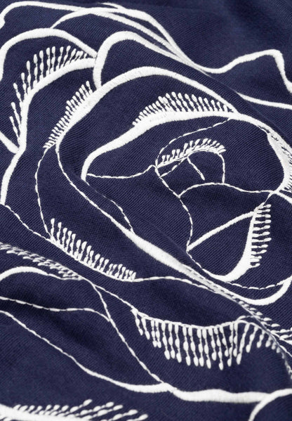 Fabienne Chapot Luna Flower Sweater Top Maritime Blue