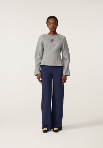 Fabienne Chapot Dhelia Rose Sweater Top Dark Grey