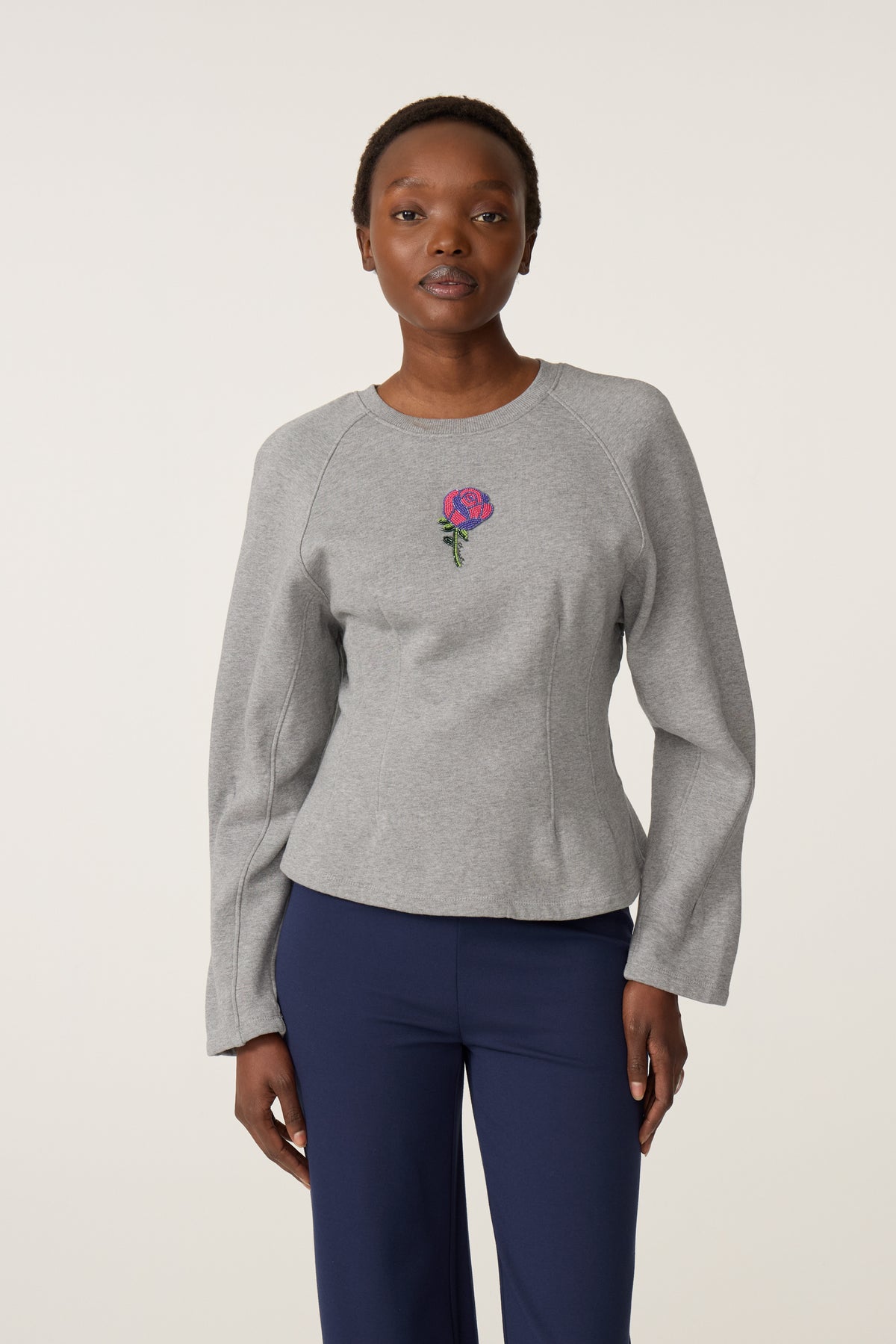 Fabienne Chapot Dhelia Rose Sweater Top Dark Grey