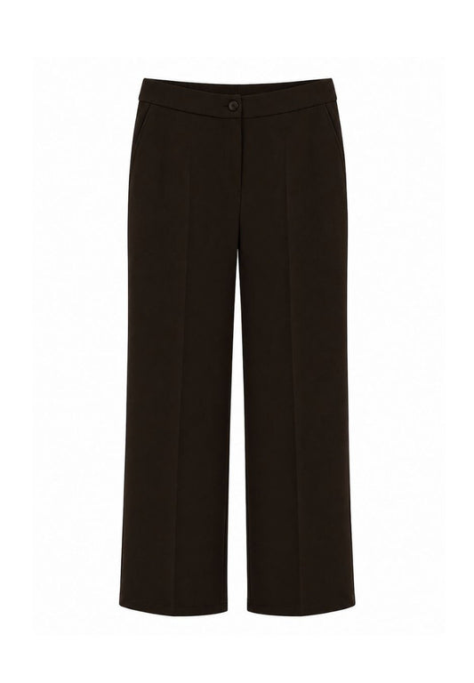 Frank Walder Wide Leg Trousers Mocha 726602