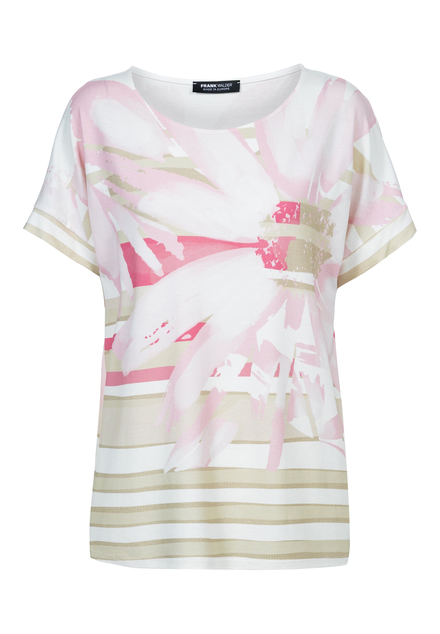 Frank Walder AOP T-Shirt Beige/Pink 204401