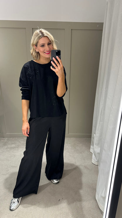 Kayla Sequin Detail Sweat Top