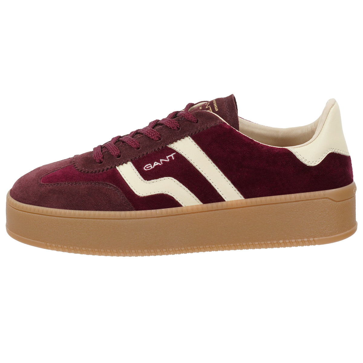Gant Cuzmani Velvet & Leather Sneaker Wine/Cream