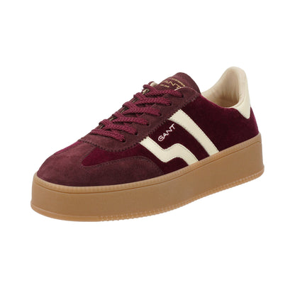 Gant Cuzmani Velvet & Leather Sneaker Wine/Cream