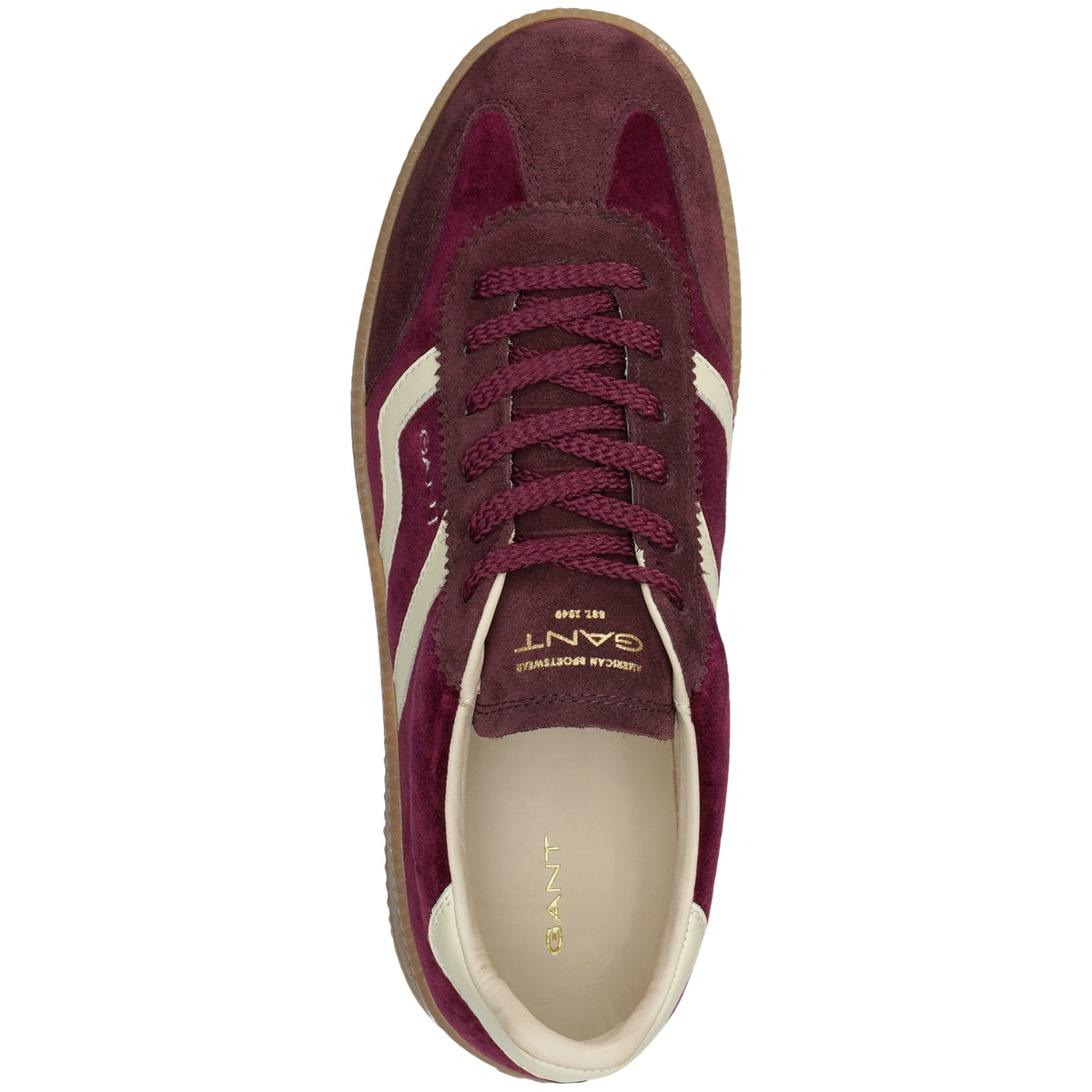 Gant Cuzmani Velvet & Leather Sneaker Wine/Cream