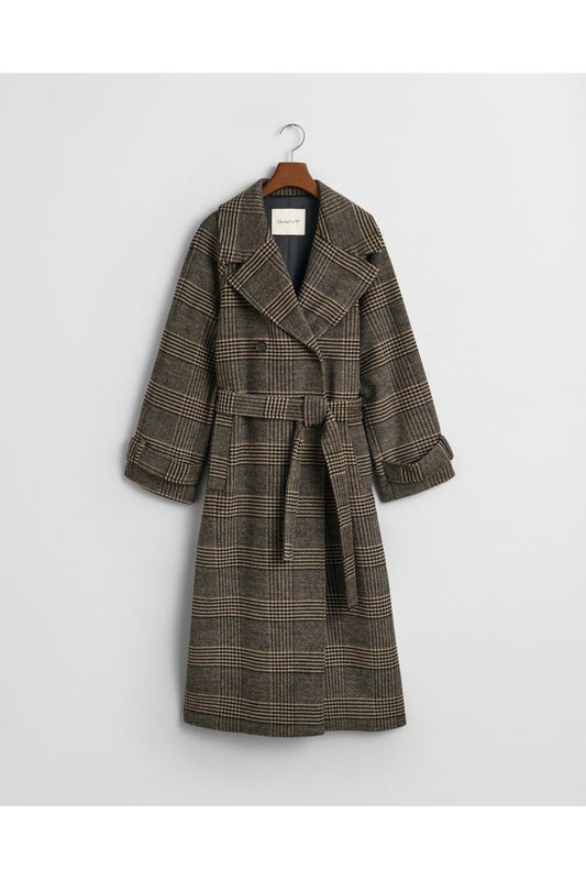 AW24 GANT Check Wool Trench Coat