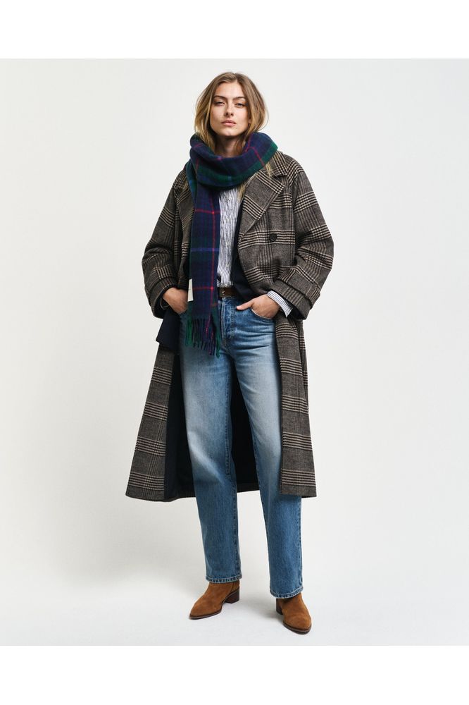 AW24 GANT Check Wool Trench Coat