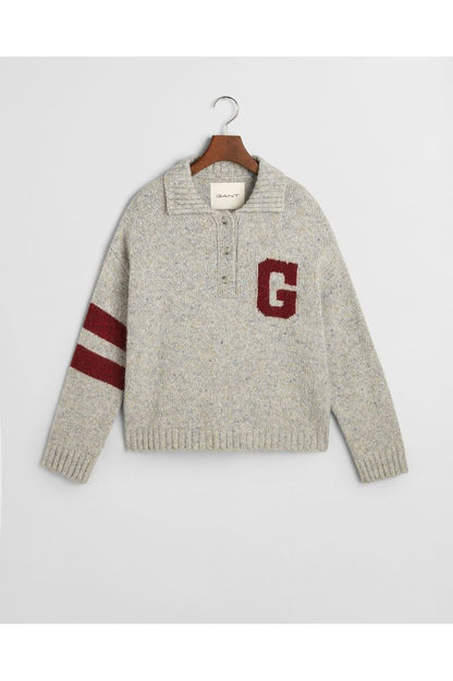 AW24 GANT G Intarsia Knitted Polo