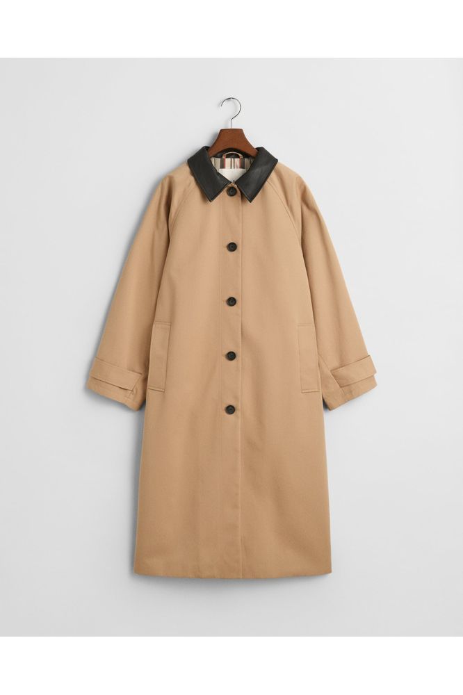 AW24 GANT Leather Collar Car Coat