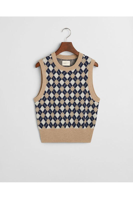 AW24 GANT Argyle C-Neck Vest