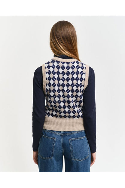 AW24 GANT Argyle C-Neck Vest