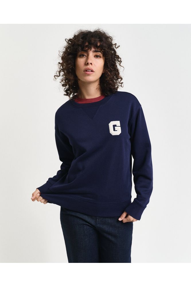 AW24 GANT G Badge C-Neck Sweater