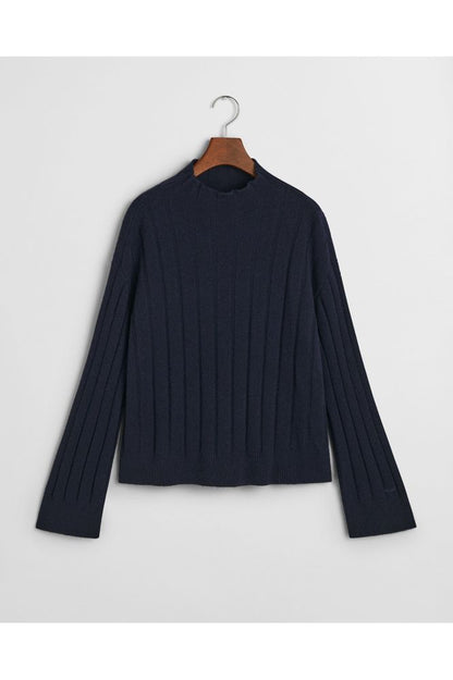 AW24 GANT Wide Rib Stand Collar Knit