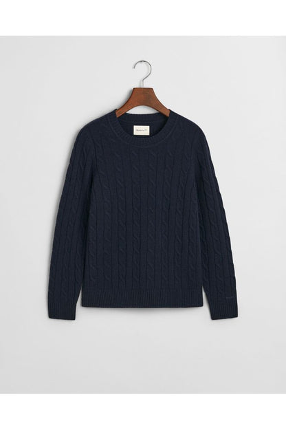 AW24 GANT Lambswool Cable C-Neck