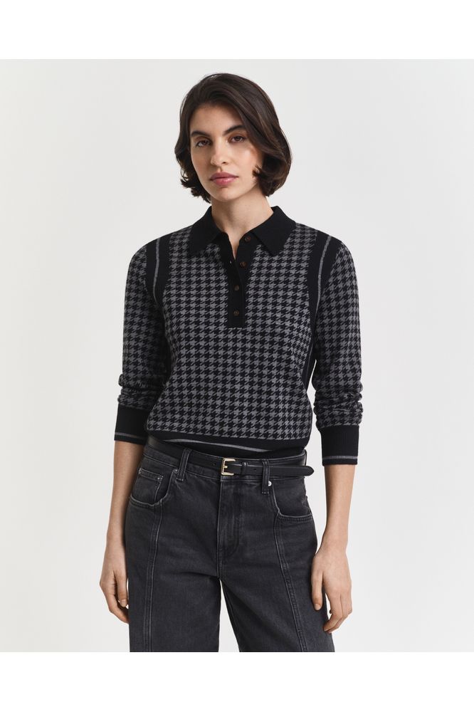 Gant  Houndstooth Jacquard Polo