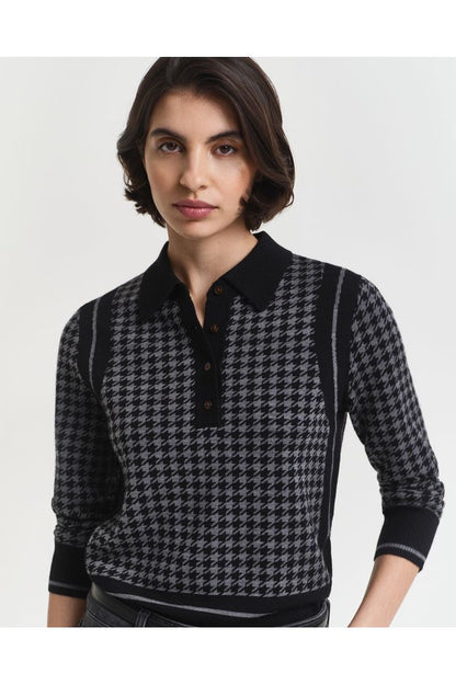 Gant  Houndstooth Jacquard Polo