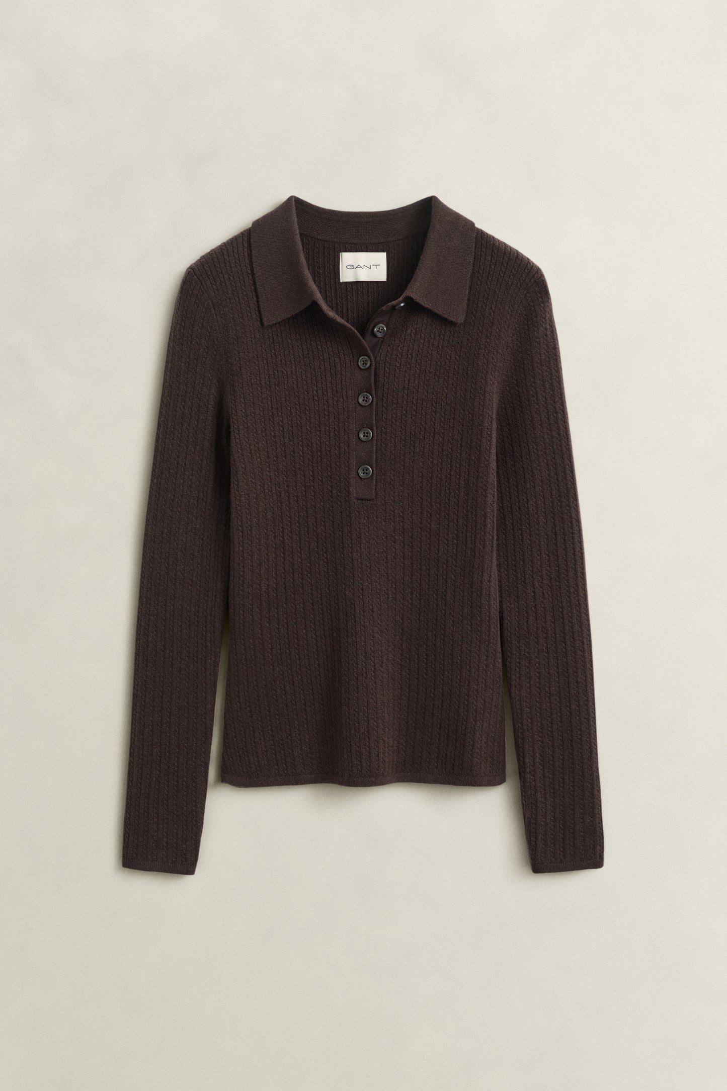 Gant Mini Cable Rugger Deep Brown
