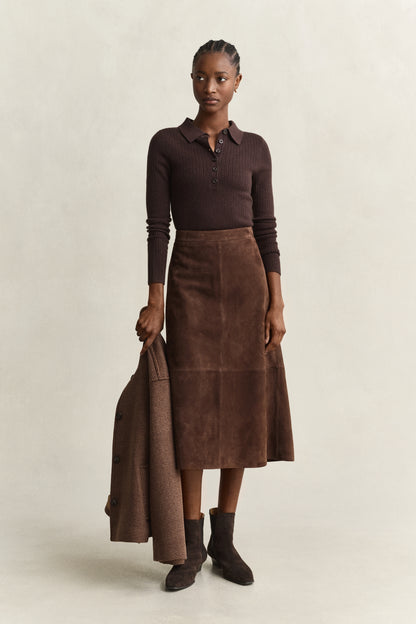 Gant Mini Cable Rugger Deep Brown