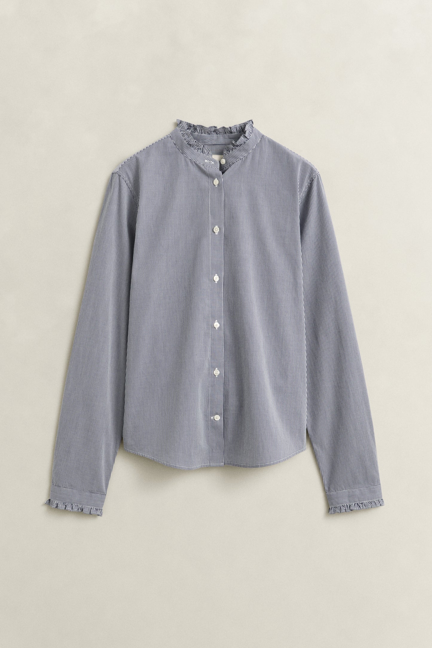 Gant Classic Poplin Frill Blouse Classic Blue