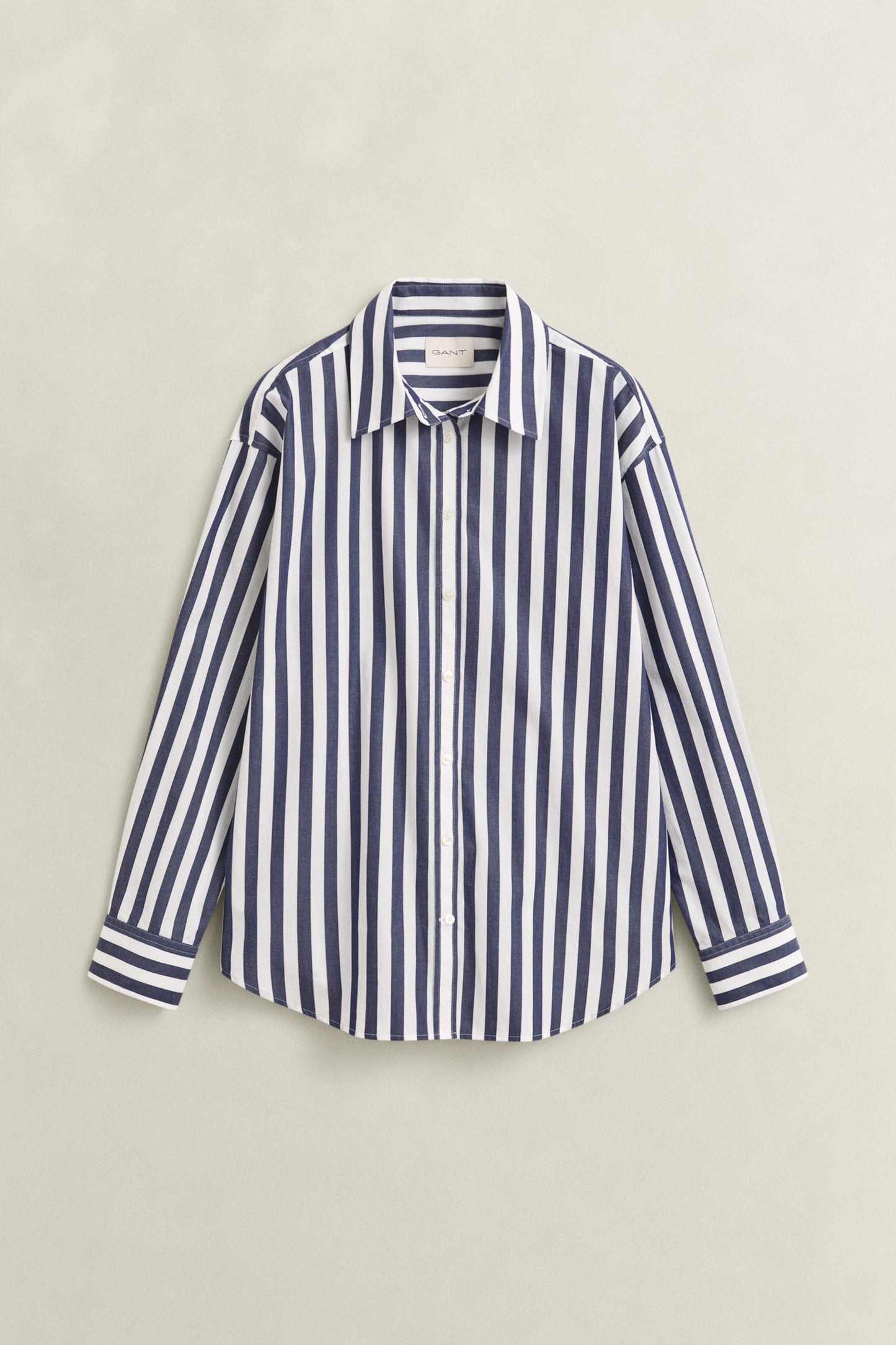 Gant Striped Classic Poplin Shirt Classic Blue
